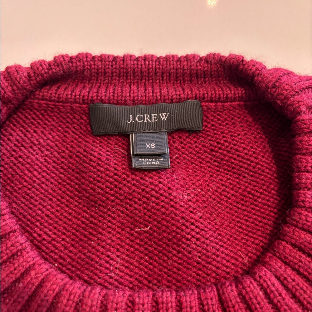 J. Crew Women's Rich Red Cowl Neck Sweater